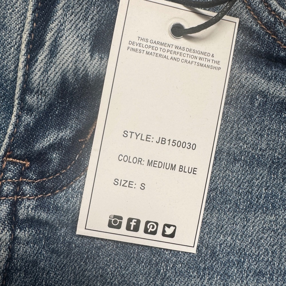 Judy Blue NEW JB150030 Bermuda Jean Shorts Size S High Waist Medium Blue Frayed - Picture 3 of 6